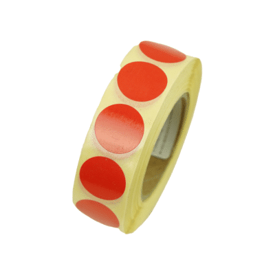Markeringspunten Ø18mm rood (1.000 etiketten op rol)